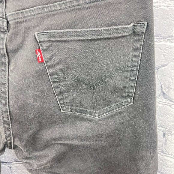 Levi's 511 Black Slim Fit Mens Jeans 34 x 34 Distressed Ripped - Picture 5 of 8